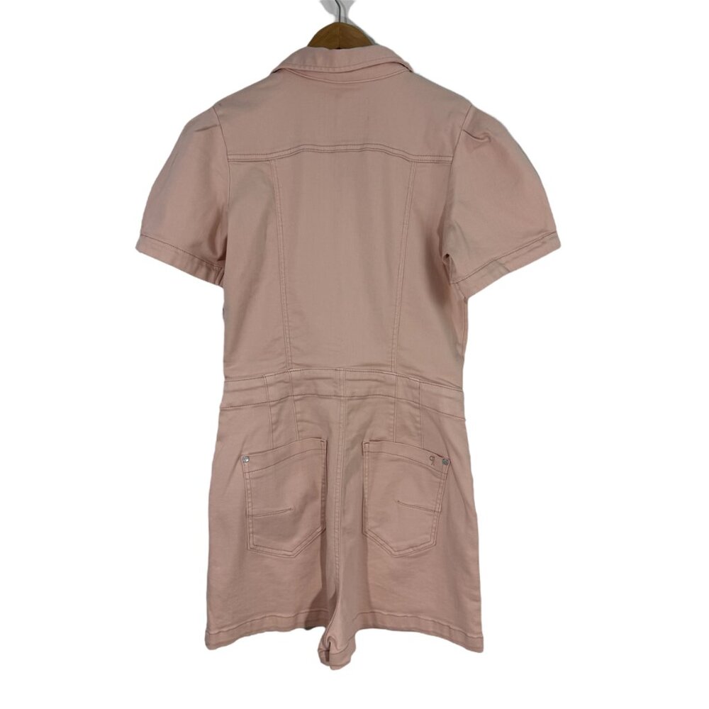 Pilcro Anthropologie Women’s Size 12 Pink Rose The Kit Utility Romper New - Picture 3 of 8